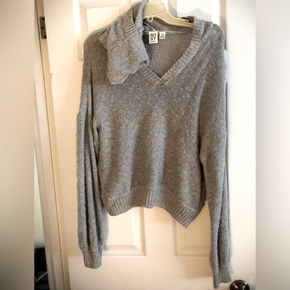 Roxy Hoodie Gray Lightweight Size L